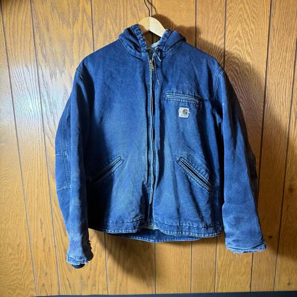 Carhartt Other - Carhartt J141 MDT Sherpa-Lined Sandstone Sierra Jacket Midnight Blue Size Large
